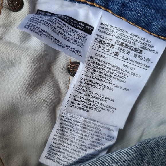 Levi's Mens 504 Straight Denim Jeans W35 L32 - Picture 11 of 16